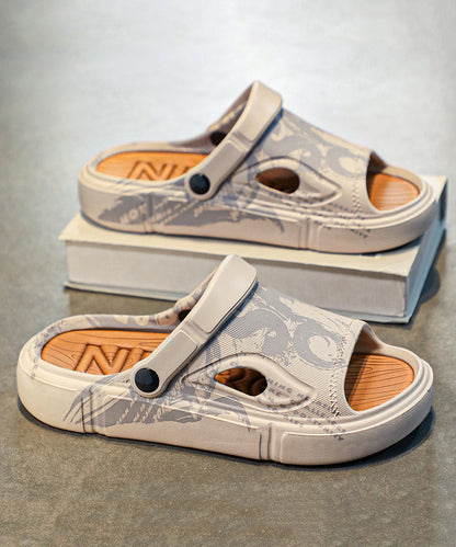 Summer Outdoor Khaki Anti Slip Slide Sandals