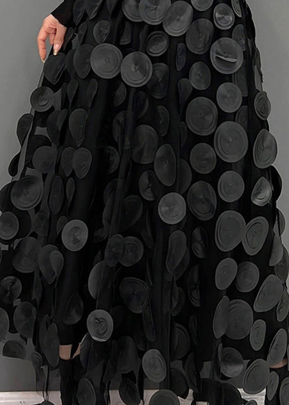 Blue Dot Patchwork Tulle Skirt Fall