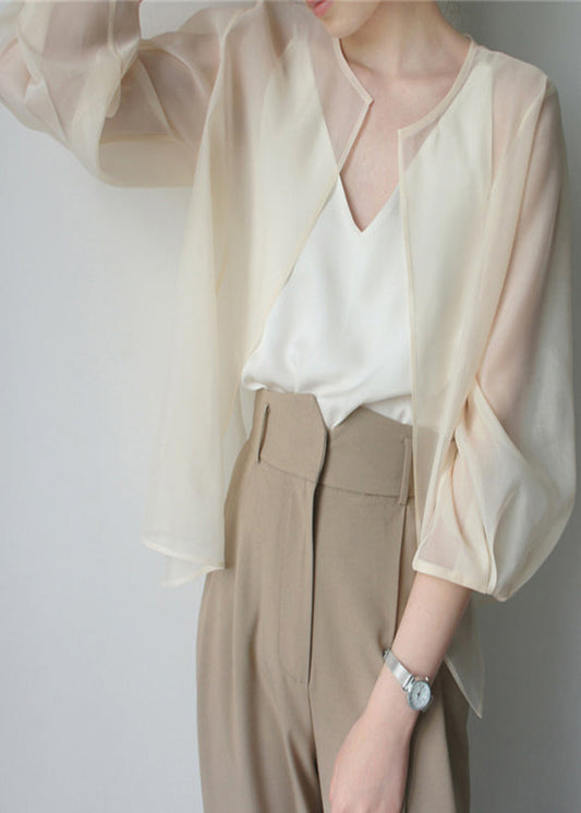Apricot Organza Upf 50+ Cardigans Summer