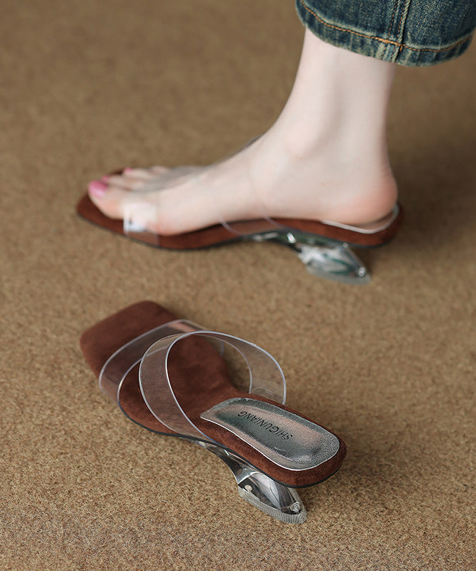 Purple Peep Toe Thong Sandals