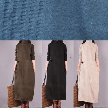Vivid High Neck Spring Clothes Photography Chocolate Dress