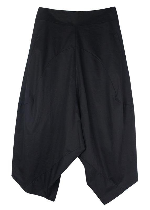 White Pockets Patchwork Cotton Harem Pants