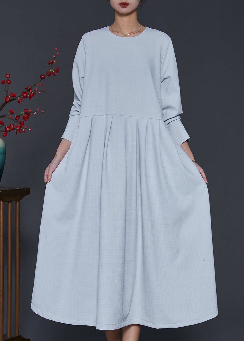 Sky Blue Oversized Exra Large Hem Cotton Dress Spring