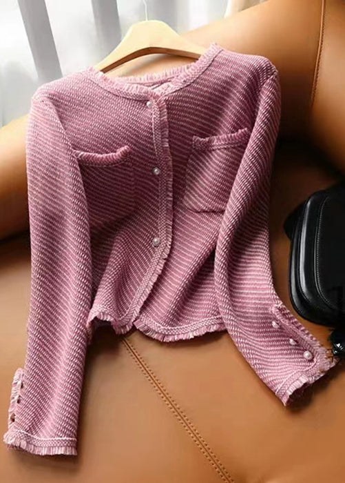 Green O Neck Button Patchwork Cotton Coats Fall