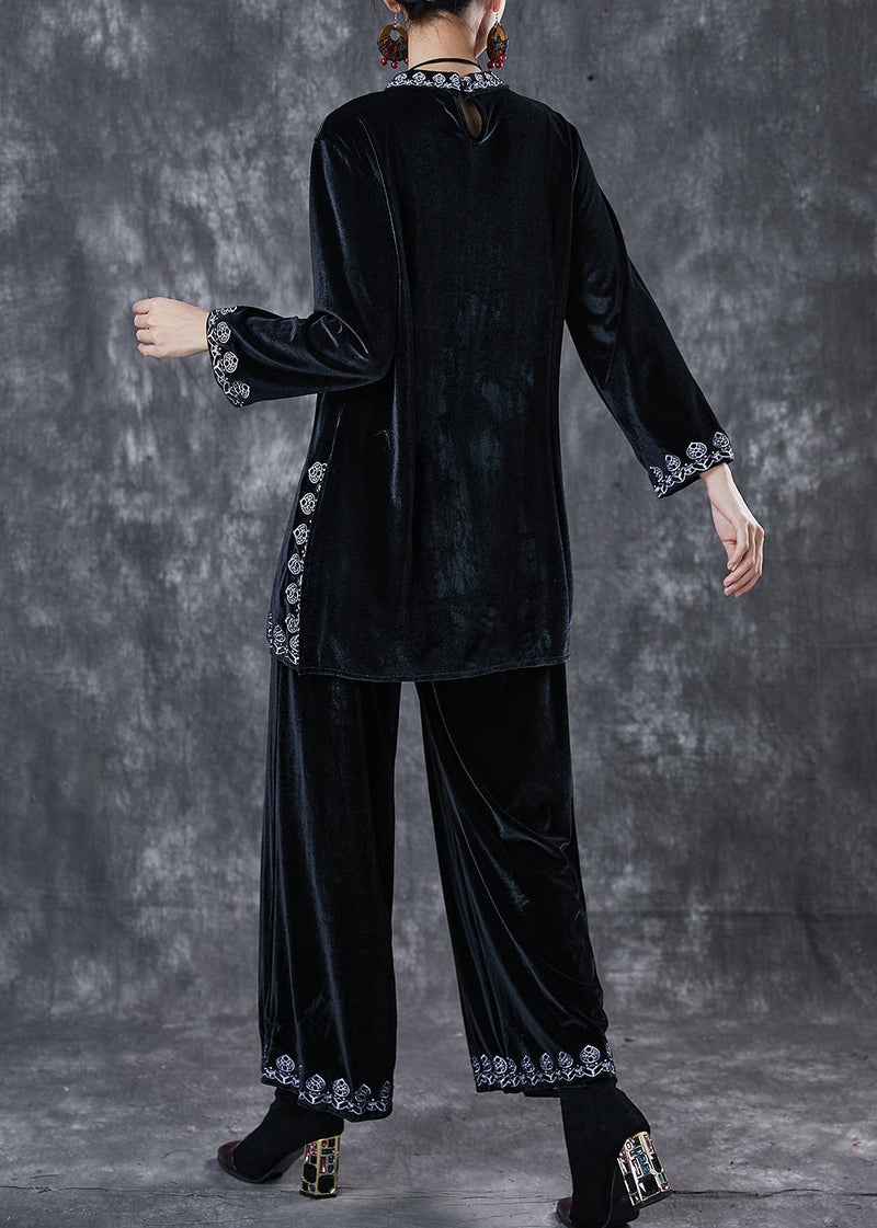 Organic Black Side Open Silm Fit Corduroy Sets 2 Pieces Spring
