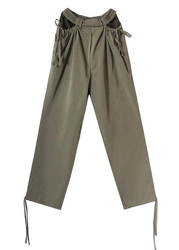 Black High Waist Cinchedcargo Pants