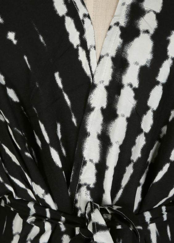 Blue Print Low High Design Kimono Robe Cotton Long Loose Cardigans