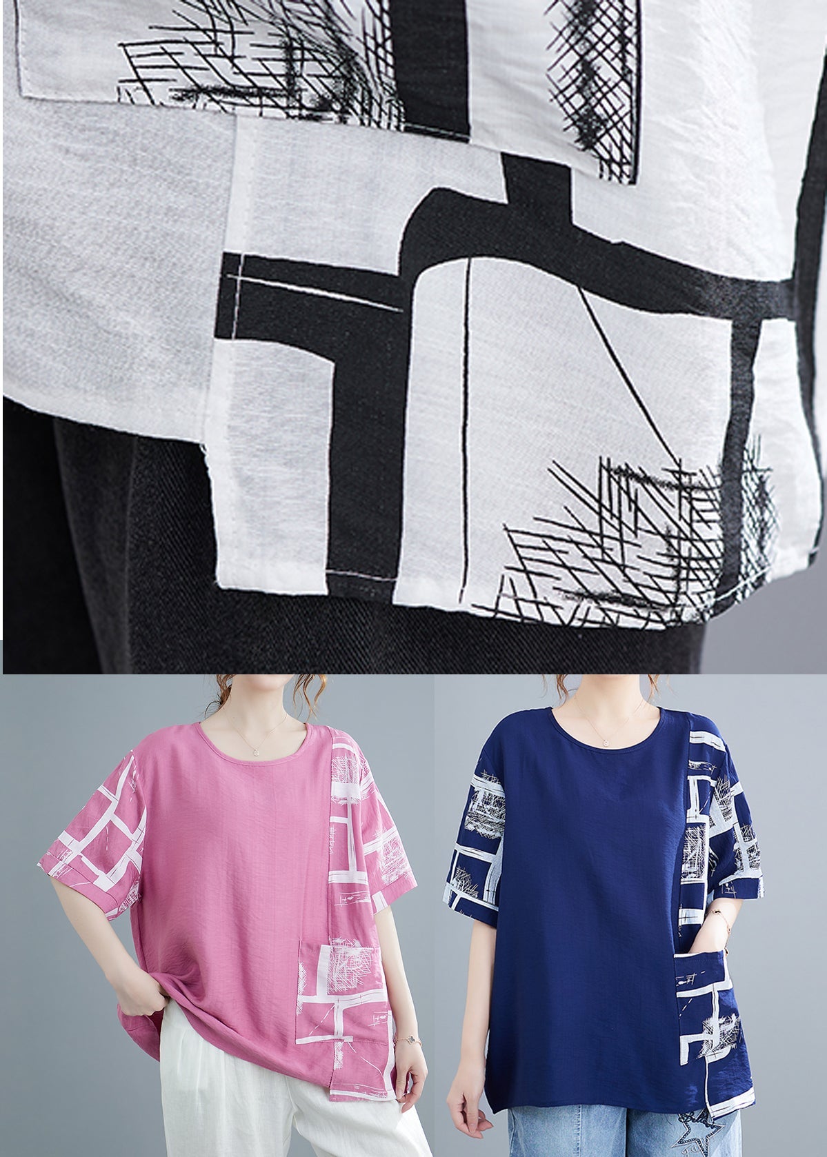 French White O-neck Cotton Beach Tanks Short Sleeve
