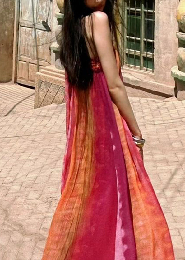 Tie Dye Vacation Dresses Sleeveless