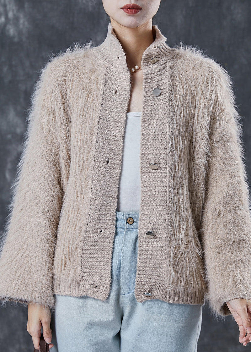 Khaki Thick Cozy Knit Cardigan Spring