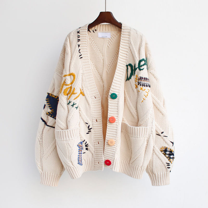 Celia® | Elegant knitted sweater with embroidery