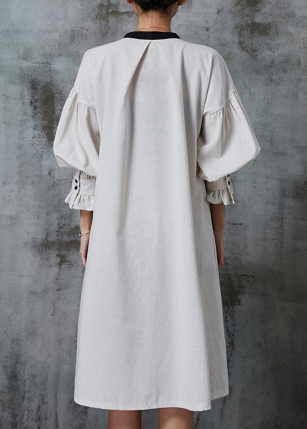 Apricot Silm Fit Cotton Shirt Dress Spring