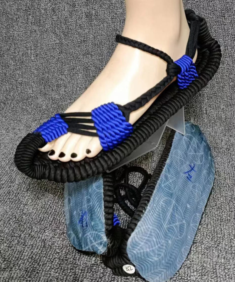 Handmade Knit Fabric Hollow Out Walking Sandals