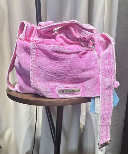 Green Tie Dye Denim Versatile Tote Bag