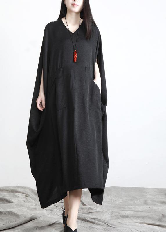 Unique Red Asymmetrical Design Batwing Sleeve Summer Chiffon Dress