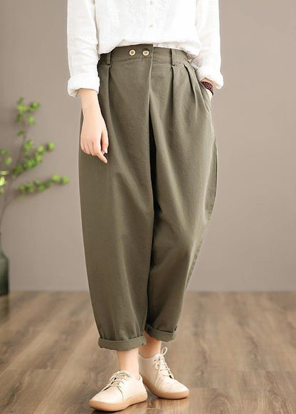 100% Yellow Jeans Fall Spring Button Down Sewing Pants