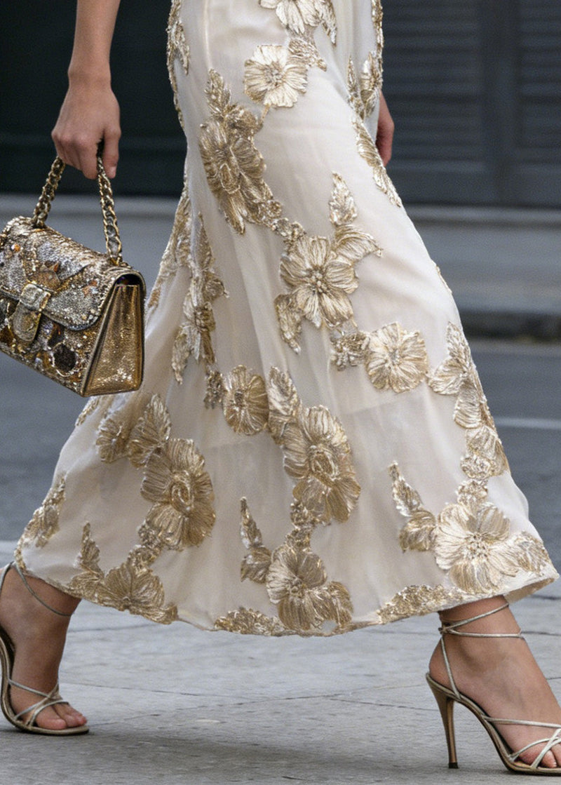 Fine Light Khaki High Waist Tulle Skirt Spring
