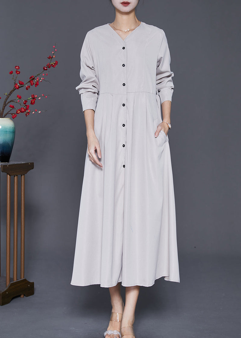 V Neck Tie Waist Exra Large Hem Maxi Dress Fall