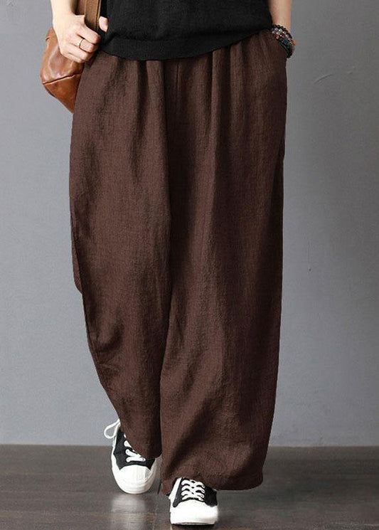 High Elastic Waist Loose Wide Leg Pants