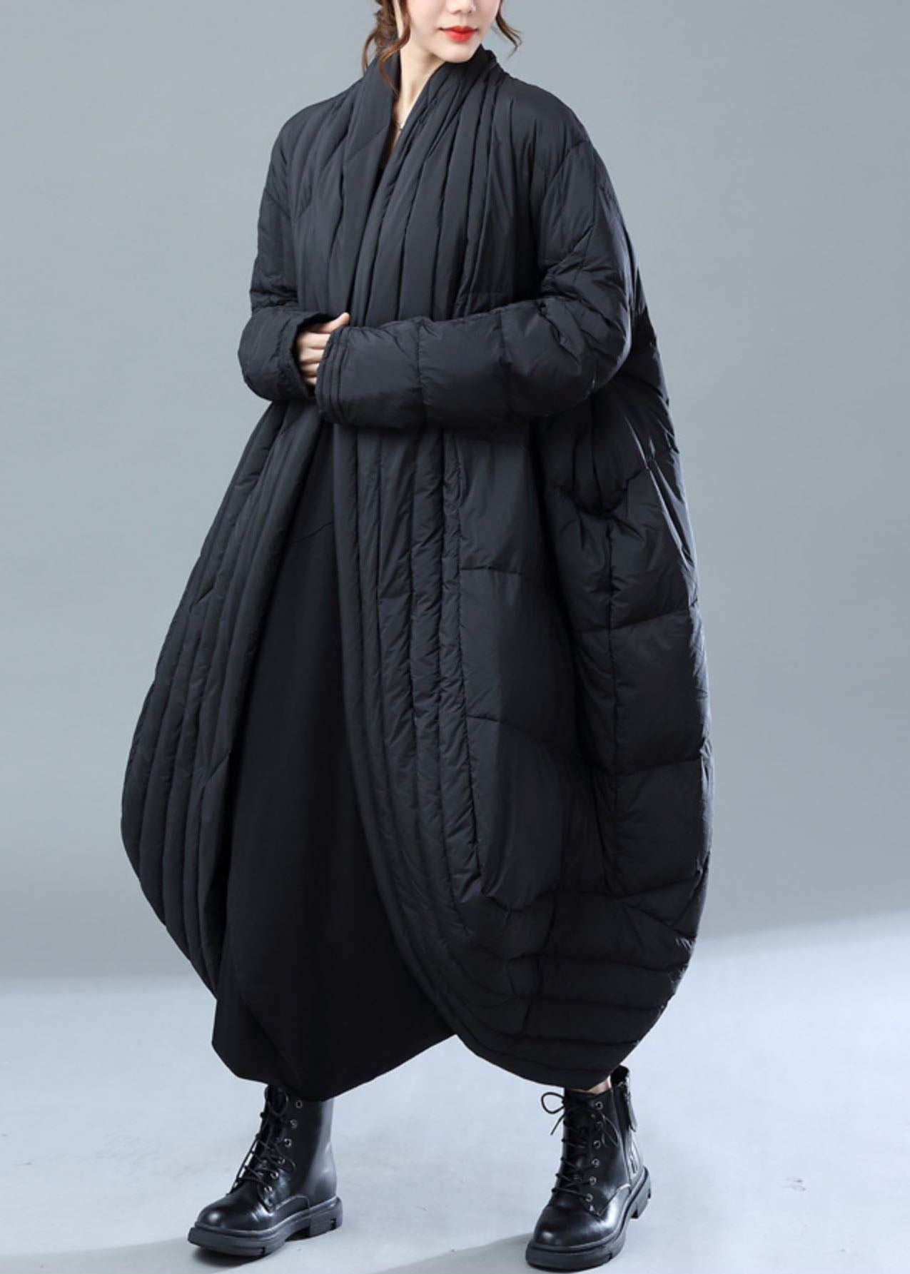 Chocolate Warm Duck Down Witner Coats Side Open