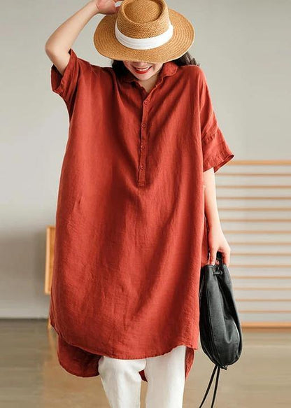 Jade Green Linen Linen Shirt Dress