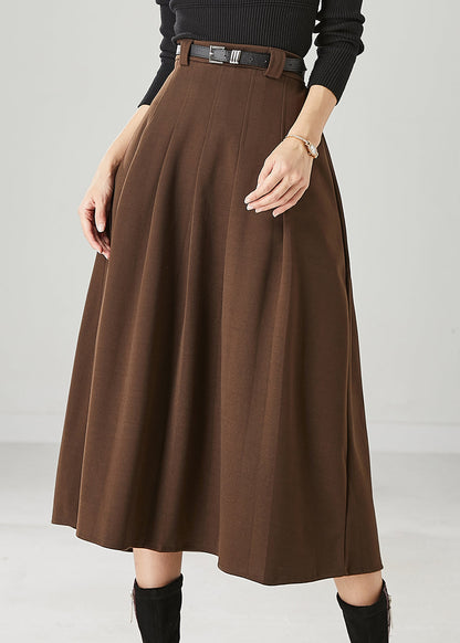 Khaki Cotton a Line Skirts Exra Large Hem Spring