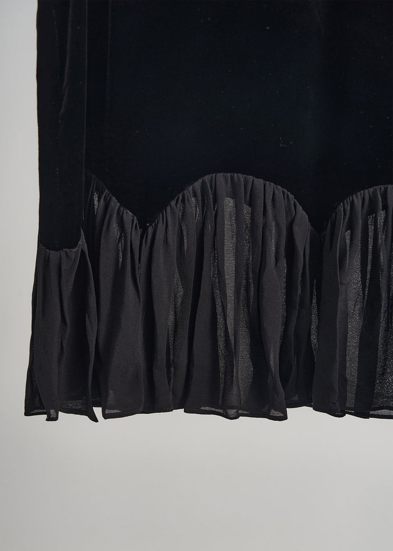 Black Nail Bead Patchwork Silk Velour Vests Fall