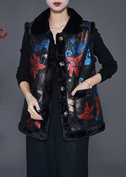 Blue Print Fine Cotton Filled Vests Peter Pan Collar Winter