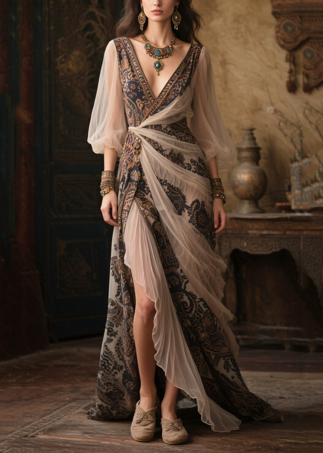 Asymmetrical Patchwork Exra Large Hem Chiffon Dresses Summer