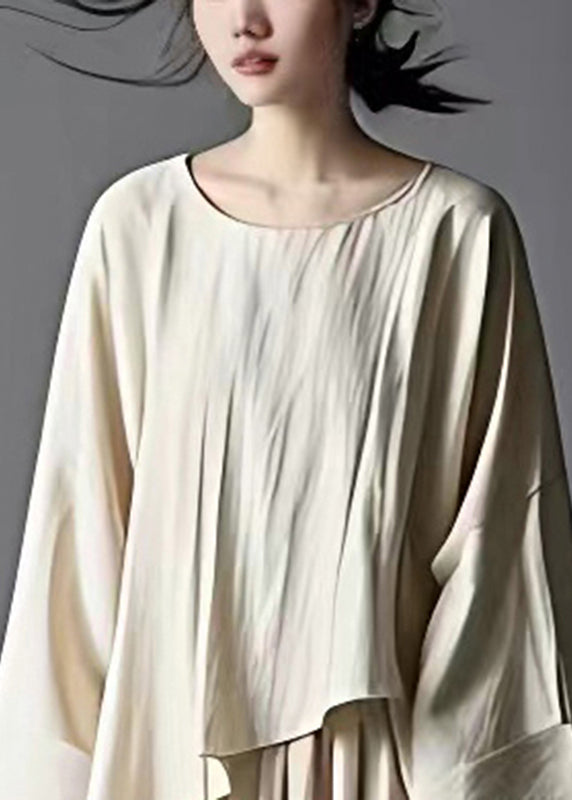 Oversized Asymmetrical Design Linen Two Pieces Set Summer