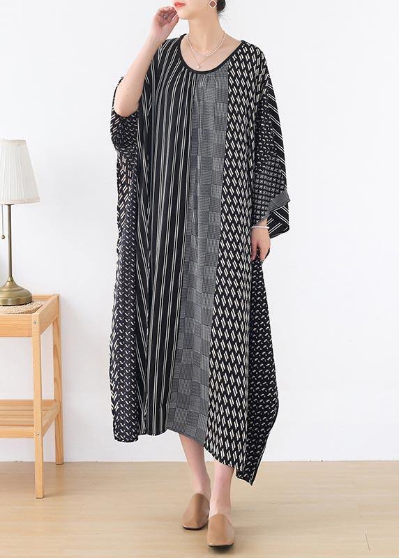 New Lace Up Qianniao Print Short Sleeve Dress for