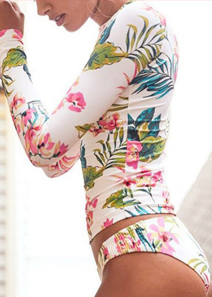 New Printed Long Sleeved Swimwear Sets for