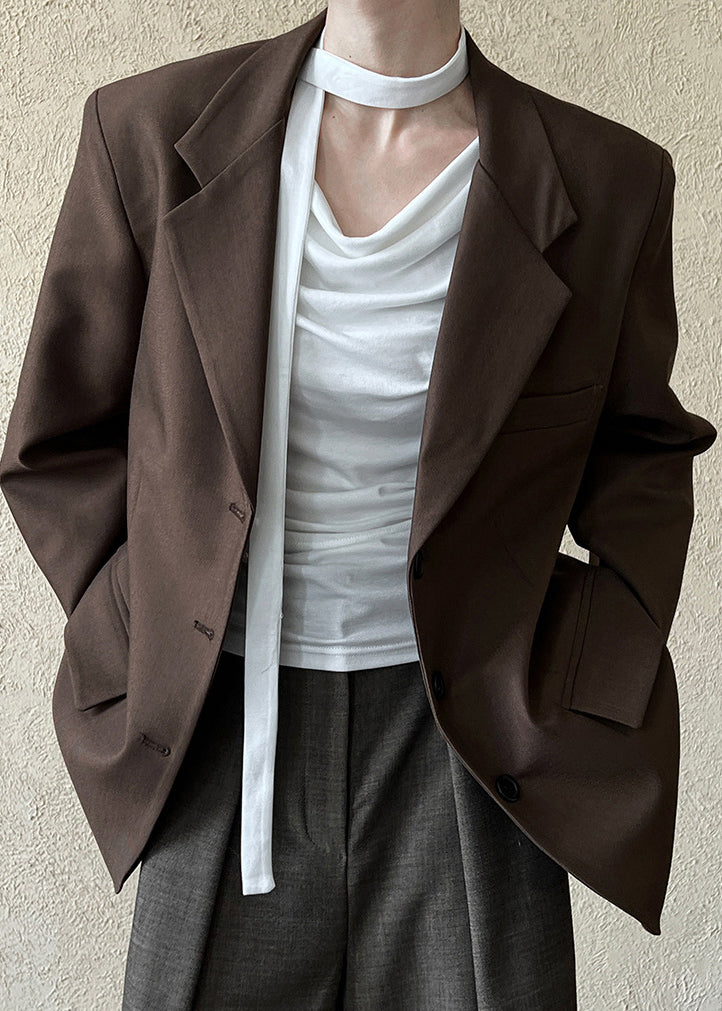 White Fitted Cotton T Shirts Top Wrinkled Long Sleeve