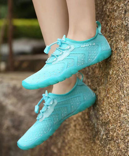 Cyan Soft Breathable Mesh Sport Flats Shoes