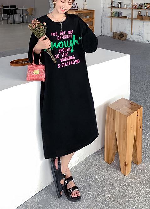 Simple Green O-neck Cotton Summer Dresses