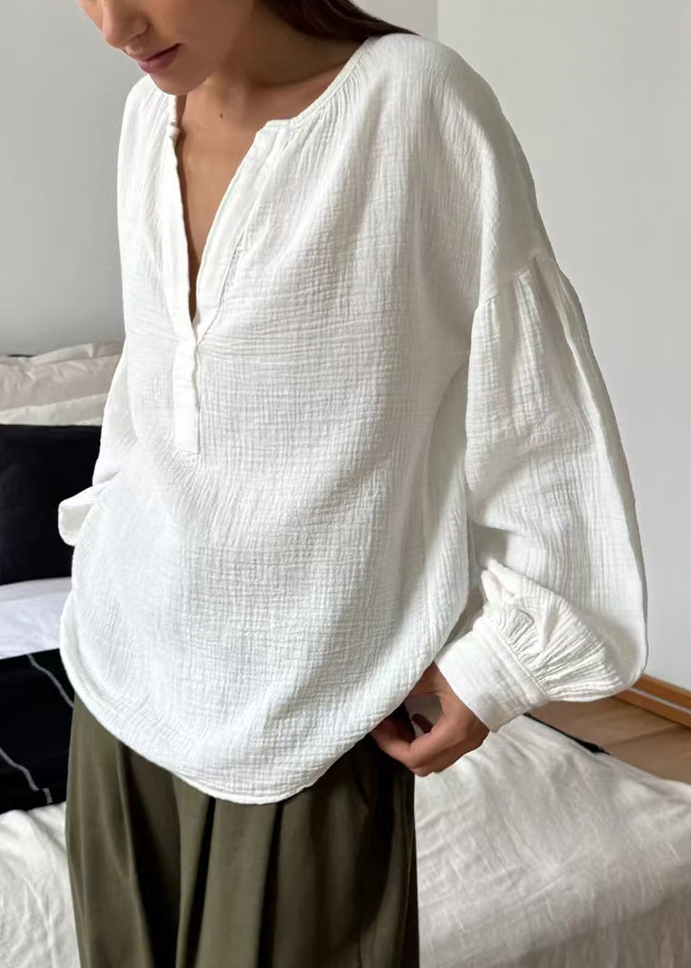 Green V Neck Patchwork Tops Fall