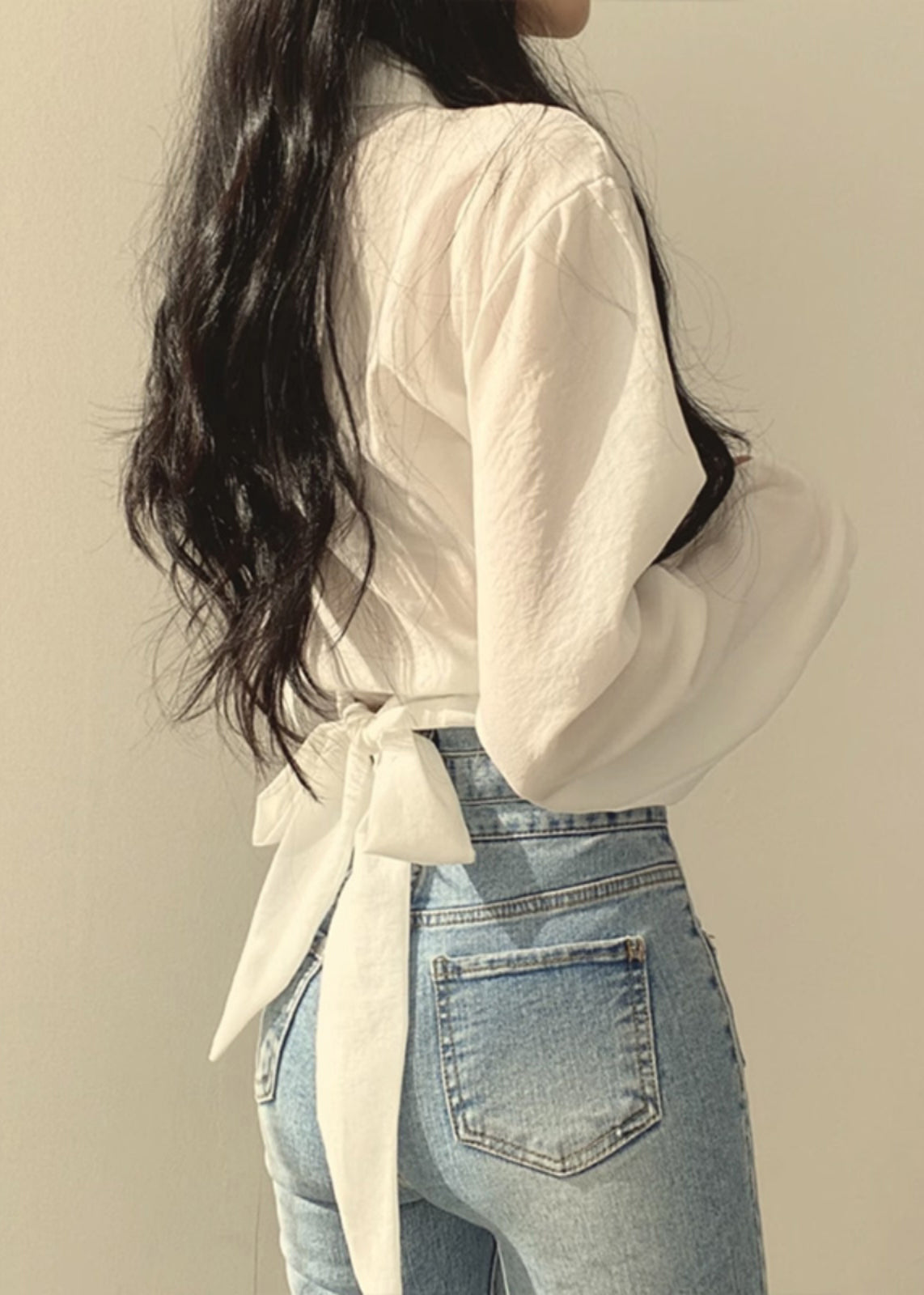 Unique White Peter Pan Collar Shirts Lantern Sleeve