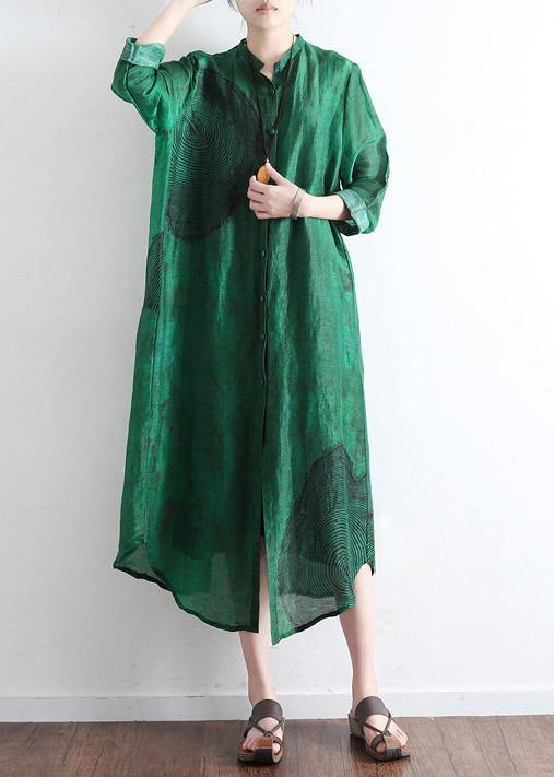 Spring Loose Large Art Silk Cardigan