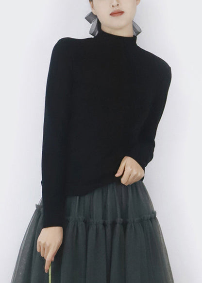 Black Warm Winter T Shirts Turtleneck