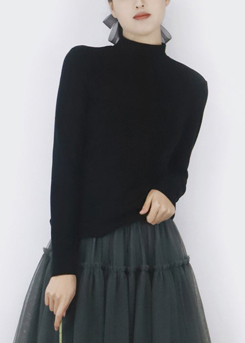 Black Warm Winter T Shirts Turtleneck