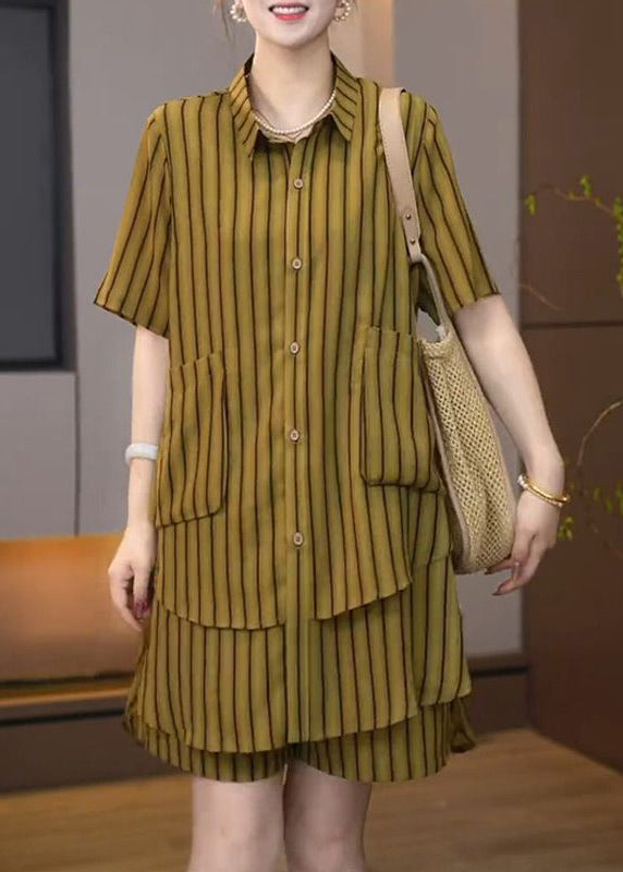 Asymmetrical Striped Sets 2 Pieces Summer
