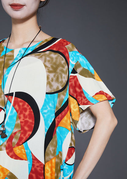 Oversized Print Cotton Two Pieces Set Summer
