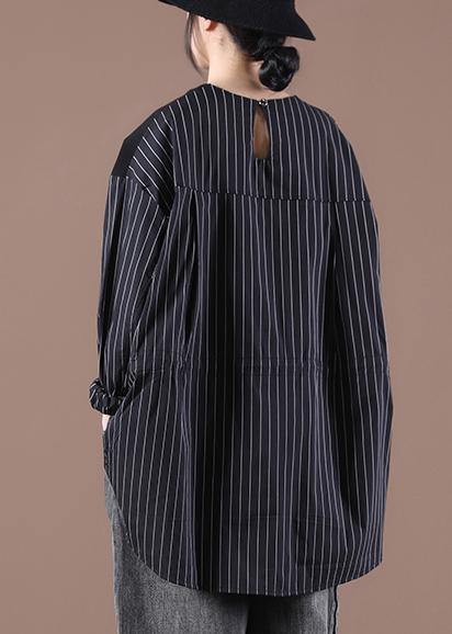 Black Classy Letter Autumn Sewing Tops