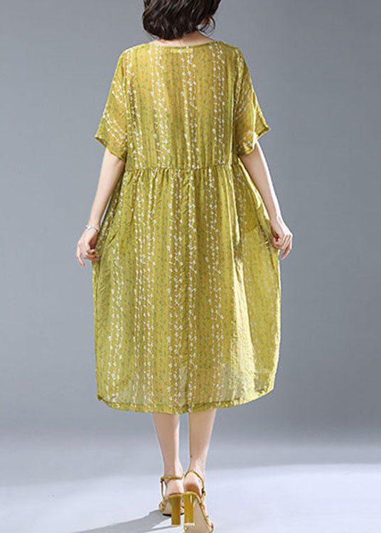 Yellow Embroideried Patchwork Linen Tops and Spaghetti Straptwo Piece Set Summer