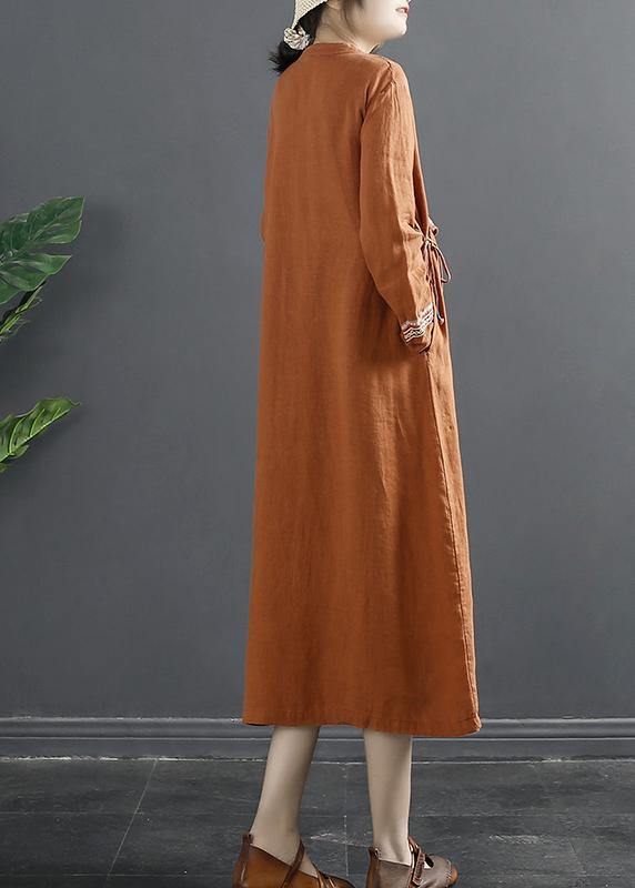 Patchwork Clothes Tutorials Orange Embroidery Robes Dress