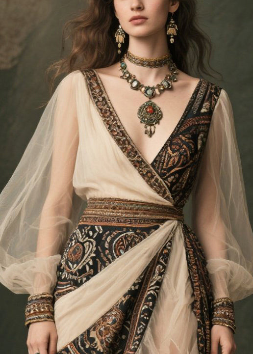 Black Asymmetrical Patchwork Chiffon Evening Dress Summer