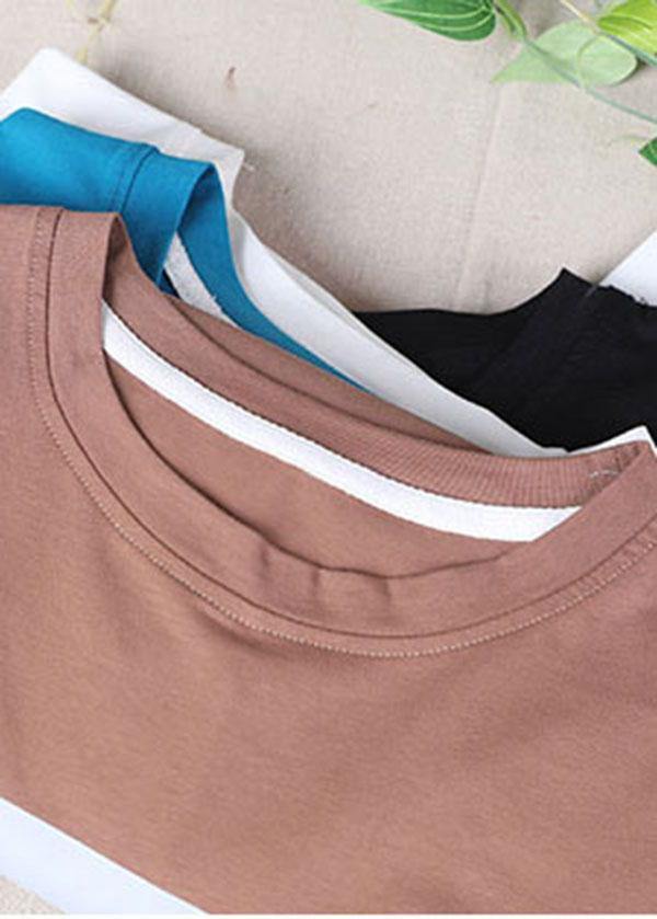 Chocolate Print Cotton Short Sleeve Summer Shirt Tops