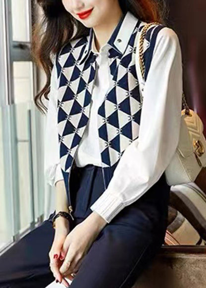 Navy Peter Pan Collar Asymmetrical Knit Waistcoat Sleeve