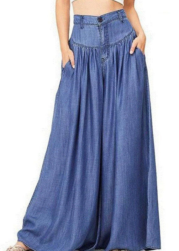 Blue Wide Leg Pants for