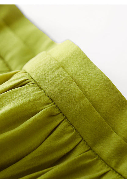 Grass Green Exra Large Hem Cotton Holiday Skirt Spring